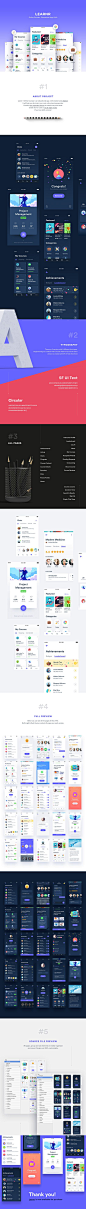 Learnr is an online courses educational app ui kit designed using sketch app software.