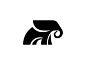 黑白大象LOGO-字体传奇网（ZITICQ）