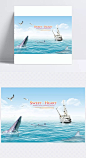 海豚跳跃的海平面背景|背景,海豚背景,海豚,跳跃,海平面,蓝色,海水,飞燕,摄影,风景,自然/风景,背景图