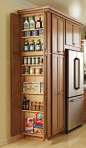 This Utility Cabinet's adjustable shelves make storing all of your pantry items easy and give you the space you need. By Thomasville Cabinetry.: 