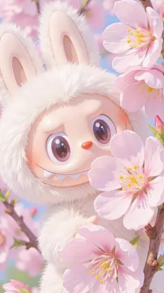 桃花运爆棚每天换一张Labubu梦幻壁纸 - 小红书