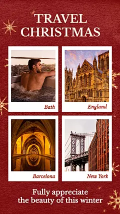 Christmas Holiday Travel Recommend Instagram Story