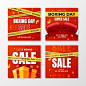 Realistic boxing day sale instagram posts collection