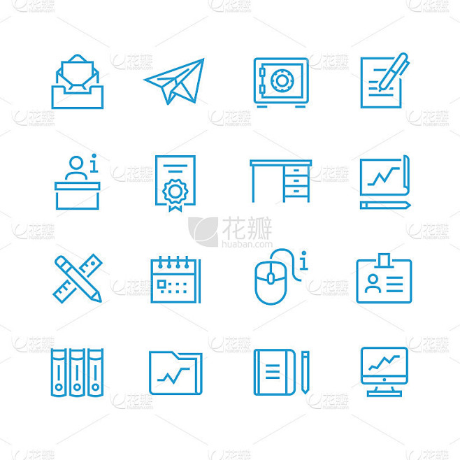 商务办公矢量图标集