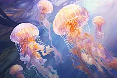 海底生物海底世界海洋生物插画