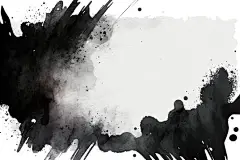 水墨背景 | 图源免费原图 |Abstract black watercolor paint background. Generative AI