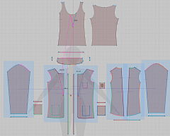 Na只折耳喵采集到C4D-服装板片参考