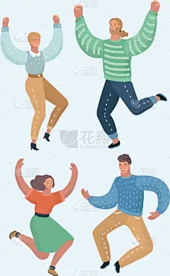 男人,舞蹈,女孩,公亩,分离着色,人,概念,庆祝,收集