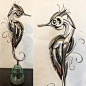 艺术家 Matt Wilson 用废弃的勺子刀叉制作的各种鸟类雕塑，惟妙惟肖 ​​​​