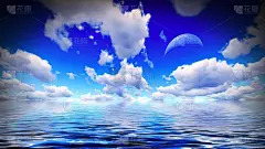 美丽的海上日落