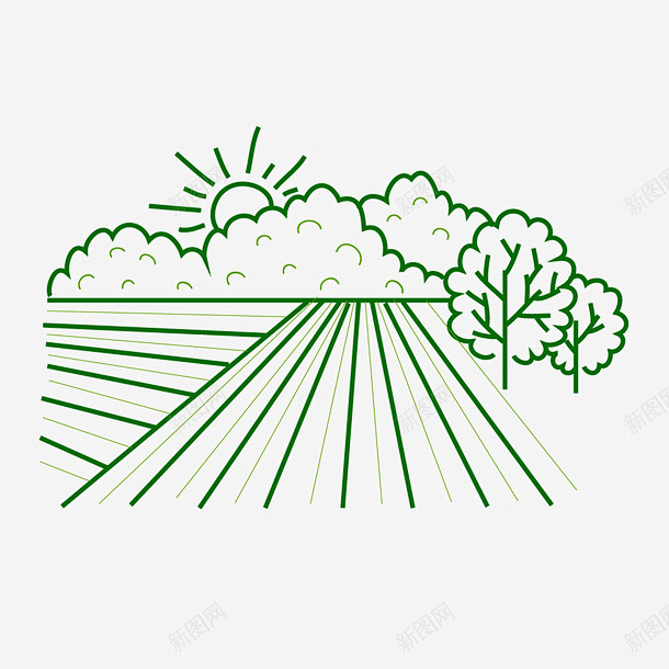 农业农田植物形图标矢量图 UI图标 设计...