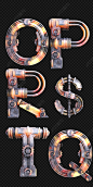3D齿轮金属质感字母设计素材PSD下载(图片编号 15101357)_中文字体_我图网