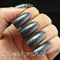 The Digit-al Dozen Does Metal: Carbon Fibre - A manicure using LA Colors Metallic Silver and Nfu Oh JS 01