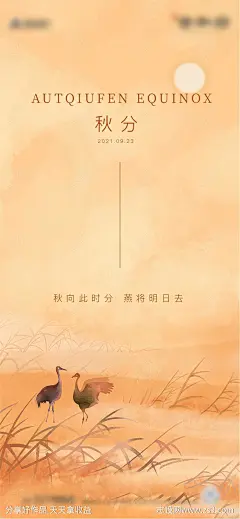 二十四节气-地产秋分海报-源文件分享-ywjfx.cn