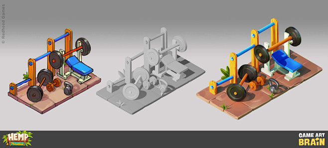 Gym Equipment. Sketc...