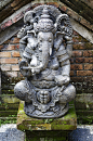 甘尼萨雕像在印尼巴厘岛寺庙
