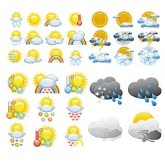 【PNG】(乌云,雨天雨水,晴天大太阳,等天气元素PNG免抠合集)(90P)(27.9M)