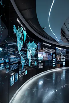 博物馆展厅视觉摄影图