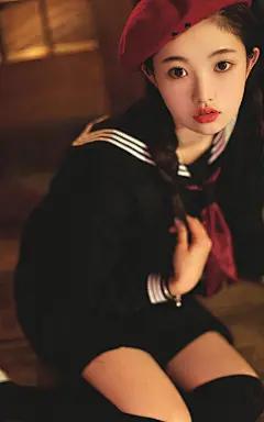 日系水手服少女文艺风图片手机桌面壁纸-55壁纸网