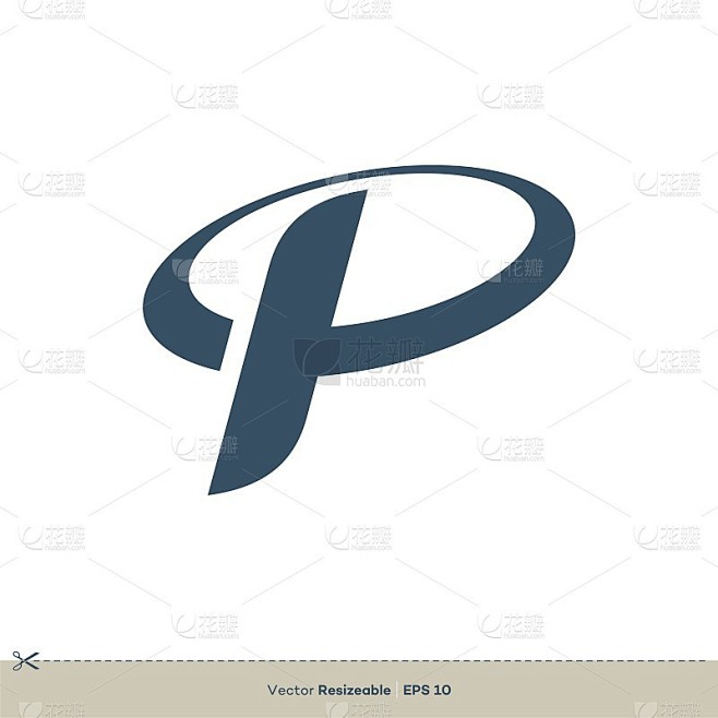 P字母矢量标志模板插图设计。向量EPS 10。