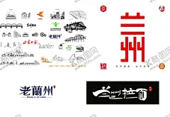 兰州地标建筑标志 【酷图网】兰州地标,兰州拉面,兰州牛肉面,牛肉面,中山桥,黄河母亲,金城关