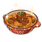 Braised Meat : Braised Meat is a food item that the player can cook. The recipe can be obtained by completing the Contraption-Contrived Cooking Course: Part III quest during the Moonlight Merriment Event. Depending on the quality, Braised Meat increases a