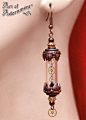 #道具# #欧美# #蒸汽朋克# 瓶 Patina Steampunk Time Capsule Earrings by ArtOfAdornment@北坤人素材