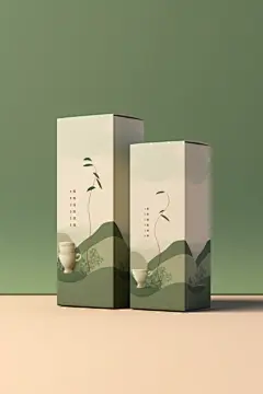 设计包装茶叶罐装包装样机模型
