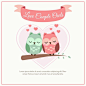 【矢量可下载】情人节婚礼卡通爱情鸟类图案浪漫结婚婚庆海报模板EPS源文件素材