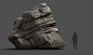Modular Rocks, Alen Vejzovic : Another pile of rocks .  
These are a bit stylized in shapes and pretty sharp.
Fully modular sculpted in Zbrush all around.

https://www.artstation.com/vejza/store/B1D/modular-rocks