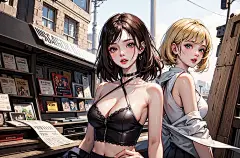 01622-3309085240-((ultra-detailed)),((illustration)),2girls,(fisheye lens), photography, masterpiece, best quality, 8K, HDR, highres, absurdres_1