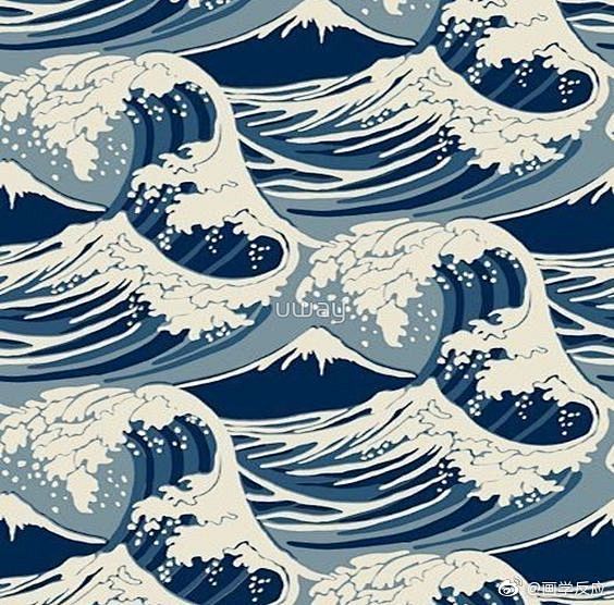 海浪纹素材 （绘画学习交流群：89784...