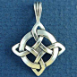 Celtic Knot Pendant Shield of Luck Design Sterling Silver Image