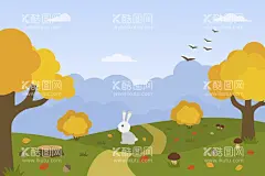 秋天背景   - 源文件下载【酷图网】秋天背景,梦幻,秋天壁纸,大自然,清新,植物,景色,自然季节,四季,秋季,插图,卡通,