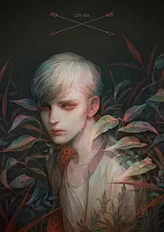 波兰插画师绘制的型男帅哥插画！颇有阴郁气质的独特插画作品！