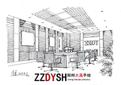 来自室内手绘线稿 郑州大禹手绘 郑州手绘培训 手绘培训班-中国郑州大禹手绘小站-人人小站