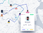 blue cms google map map tracking Map view Mobile desing purple web app Web Design 