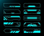 其中包括图片：Download Frame set technology future interface hud collection for free