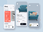 Shop App uidesigns app design furniture shopping cart shopping app ecom minimal shop uidesign uiux ios app ui