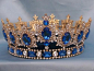 Tiaras / Crown With Blue Jewels