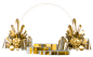金色水晶底托