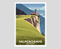 affiche alps ILLUSTRATION  poster Switzerland valposchiavo Alpes montagnes