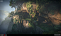 Uncharted The Lost Legacy : Intro to Western Ghats , Rogelio Olguin : Henry Cheng and I were dual environment artists on this section.  He took care of most of the modeling and I did texturing/shading and modeling in two main sections when it came to the 