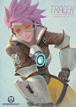 Pink Hair Tracer, wang xiao : My fan art for Overwatch: A pink hair tracer.