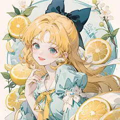 酸甜柠檬丨黄色系女生可爱头像