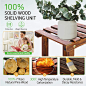 Amazon.com: VIVOSUN Plant Stands for Indoor Plants Multi Tier Wood Plant Shelf with Detachable Wheels for Patio Porch Balcony : Everything Else