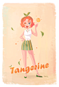 Tangerine : 여름과일 시리즈를 그리고 있습니다. 첫번째 타자는 오렌지이며 캐릭터 이름은 탠져린입니다!