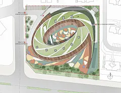无锡榭丽花园幼儿园 : 这是一个由上海联创建筑设计有限公司（UDG）设计的江苏无锡惠山榭丽花园小区幼儿园项目。该项目是一座三层高的椭圆型螺旋环形建筑，拥有宽敞的室外空间、充足的光线，是理想的学习环境。