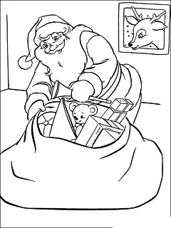 创意卡通圣诞填色卡元素