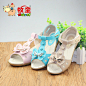 包邮 正品牧童童鞋夏季新款女童丁字款真皮软底平底凉鞋4717643-tmall.com天猫